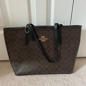 Coach leather tote